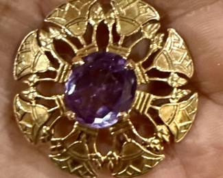 Large Alexandrite brooch