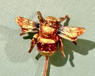 Ruby and gold bee stick pin $560
