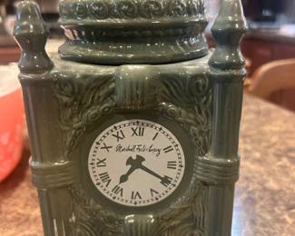Marshall Fields Clock Biscut Jar