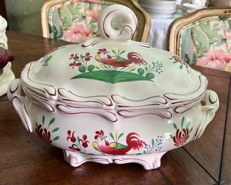 St. Clemente Chanticleer Red Rooster Serving Dish