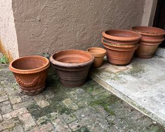 Clay pots made in Italy