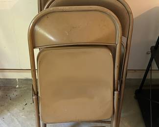 Folding Metal Chairs Set of Four