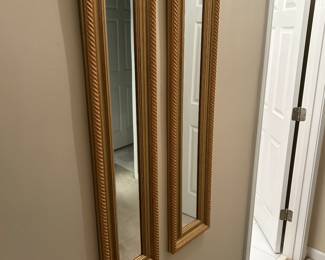 Gold Framed Rectangle Wall Mirrors