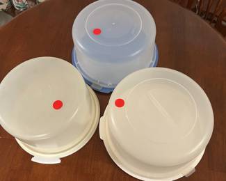 Assorted Tupperware Cake Carriers