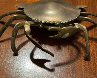 Brass Crab Trinket Box