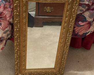 Gold Framed Rectangle Mirror