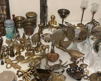 Brass Decor - Animals, Handbells, Candlesticks and Accent Bowls