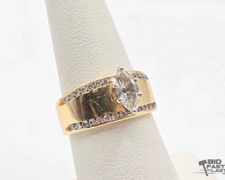 692 14k Gold Diamond Ring, 8.73g