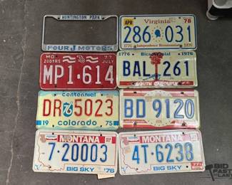 2206 7 License Plates 1 License Plate Cover