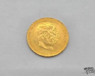 1212 1915 Australian 100 Corona Gold Coin, 33.8g