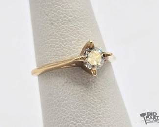 756 14k Gold Diamond Solitaire Ring, 1.9g