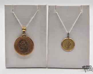 800 2 10k Gold Pendants, 11.5g