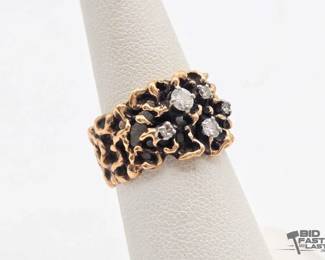 710 14k Gold and Diamond Ring, 8.8g