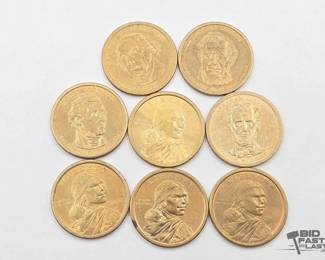 1510 8 Presidential Sacagawea Dollar Coins