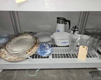 2330 Glass Cups, Trays, Bowls and Pitchers