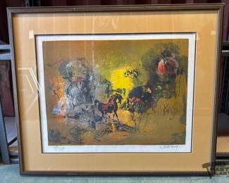 6002 Village Scene Lithograph by Hoi Lebadang