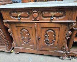 2058 Wooden and Marble Buffet