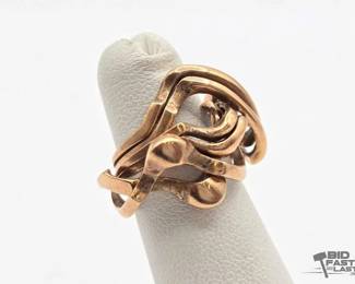 712 14k Gold Puzzle Ring, 8.2g
