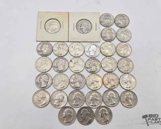 1406 33 Pre 1964 Washington Quarters