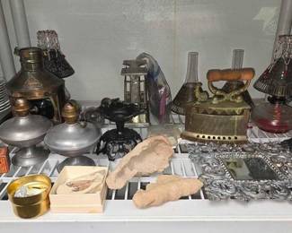 2340 Oil Lamps, Antique Toaster More