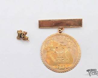 690 14k Gold School Pins, 9.15g