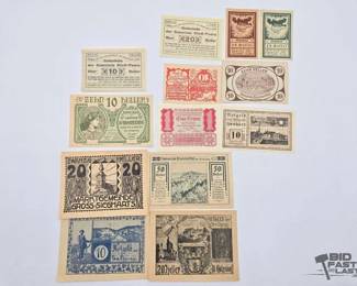 1716 13 Austrian Banknotes