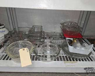 2346 Glass Trays, Bowls, Lids, Cups and Flatware