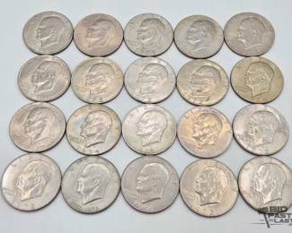 1550 20 Eisenhower $1 Dollar Coins