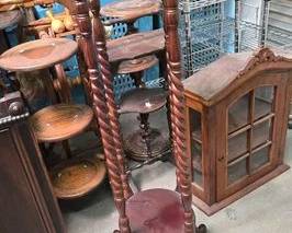 2064 Wooden Display Stands, Hutch Plant Stand