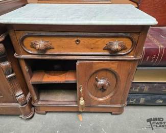 2060 Wooden and Marble Cabinet