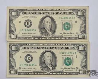 1528 2 1985 $100 Bill