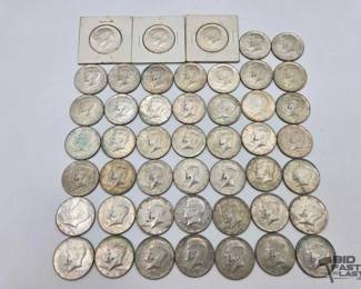 1410 47 40 Silver Kennedy Half Dollar Coins