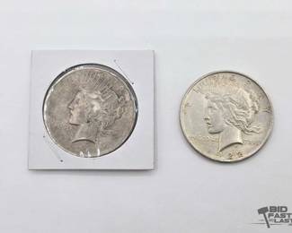 1302 2 Silver Peace Dollars