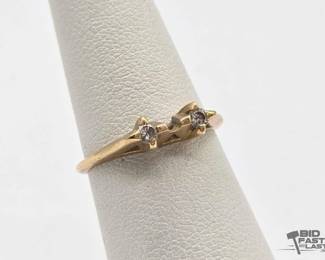 758 14k Gold and Diamond Ring, 1.9g