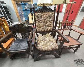 2074 3 Wooden Chairs