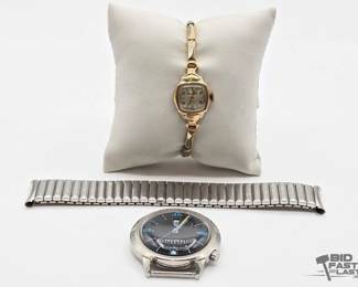1080 2 Bulova 10k RGP Stainless Steel Watch