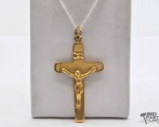 604 18k Gold Cross Pendant, 10.5g