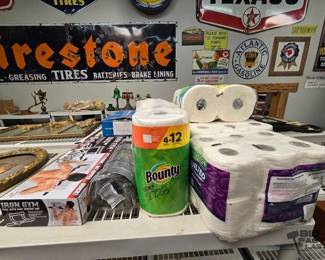2228 Toilet Paper, Paper Towels, Trash Bags Iron Gym