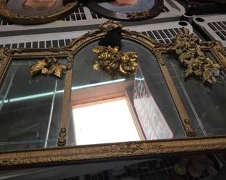 2282 Ornate Mirror, Gold Colored Floral Wall Decor