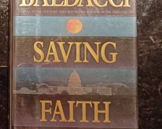 Signed David Baldacci Saving Faith Book
