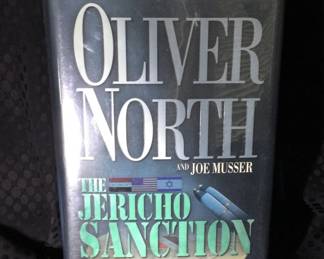 Signed Oliver North Joe Musser The Jericho Sanction Book
