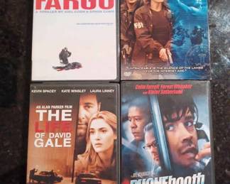 Set of 4 Thriller Movie DVDs
