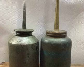Oil Cans Metal Long Spout Container One Unbranded One Eagle Made