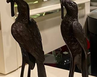 MCM bird candle holders