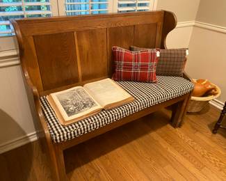 Antique church pew bench