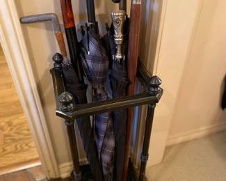 Umbrella & cane collection including silver tipped