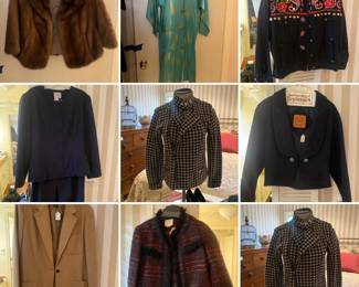 Designer, clothing, and suit sets:
Ralph Lauren
Christian Dior,
Kate Spade,
Size 4-14
women’s Italian shoes size 7
Bruno Magli
Vaneli