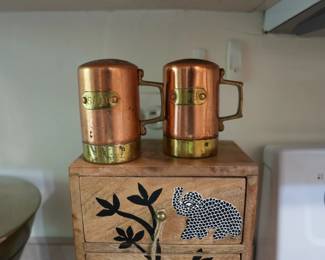 Copper Salt and Pepper Shakers