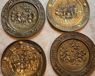 English Brass Decorative wall Plates