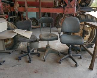 Vintage rolling office chairs